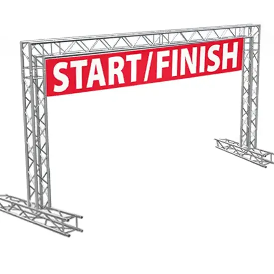Start and finish line truss structure for races and events